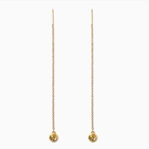 LUV AJ Shell Coil Threader Earring Modern Gold